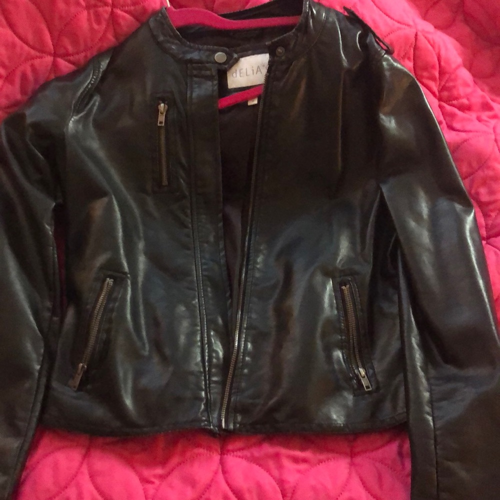 Delias leather jacket size Medium